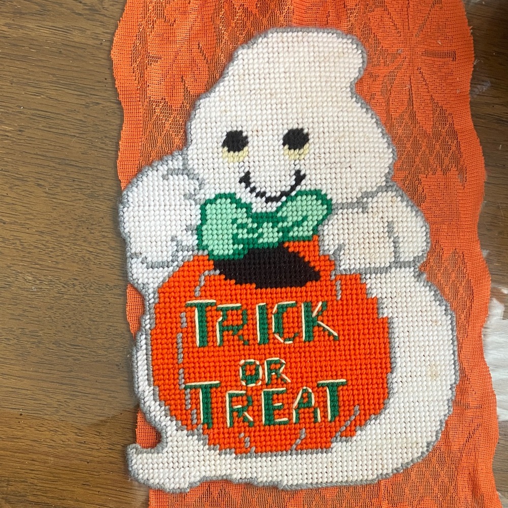 Halloween Ghost Needlepoint Decor